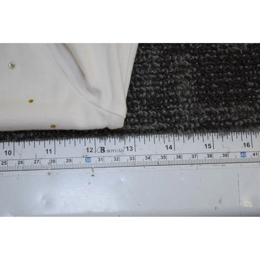 2015 Gymboree White Long Sleeve‎ Dress Rhinestone Pockets Casual GIRLS 6 FLAW